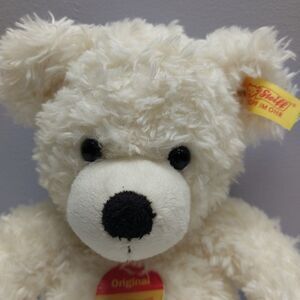 Steiff Lotte Teddy Bear 11” Cream White Plush Button Ear Original w/ Tags #11131